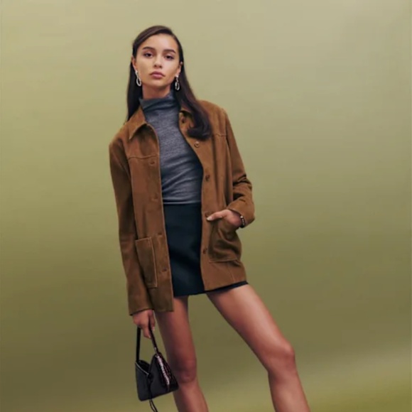 Reformation Veda Lincoln Suede Shirt Jacket - Picture 5 of 6